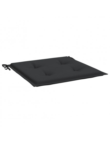 Cuscini per Sedia 6 pz Neri 40x40x3 cm in Tessuto Oxford