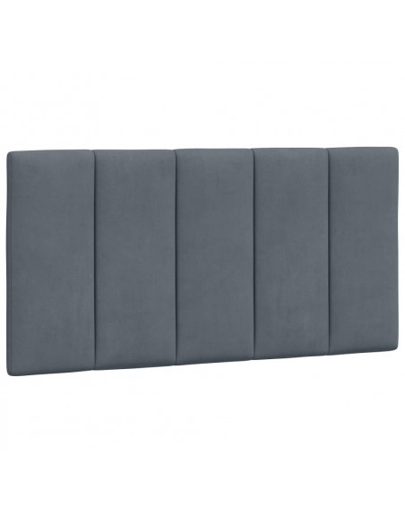 Cuscino Testiera Grigio Scuro 100 cm in Velluto