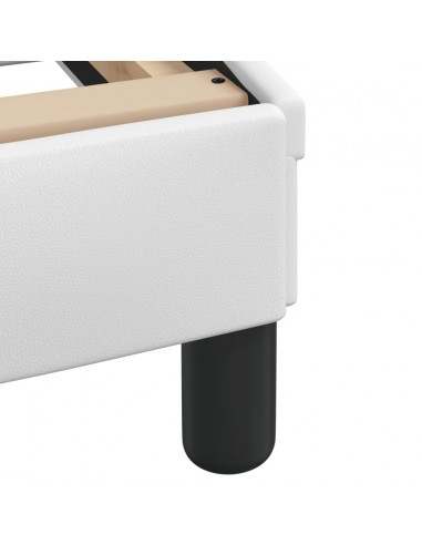 Giroletto con Testiera Bianco 180x200 cm in Similpelle