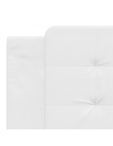 Giroletto con Testiera Bianco 180x200 cm in Similpelle