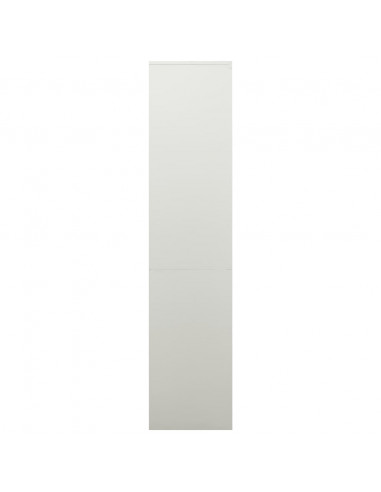 Armadio per Ufficio Grigio Chiaro 90x40x180 cm in Acciaio