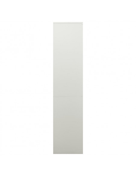 Armadio per Ufficio Grigio Chiaro 90x40x180 cm in Acciaio