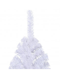 Albero di Natale Artificiale Metà con Supporto Bianco 210cm PVC