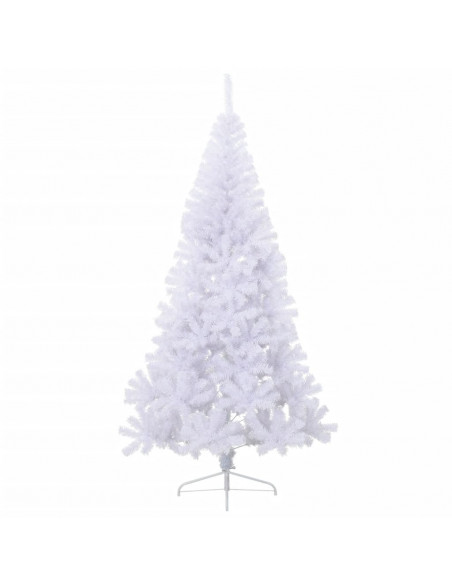 Albero di Natale Artificiale Metà con Supporto Bianco 210cm PVC