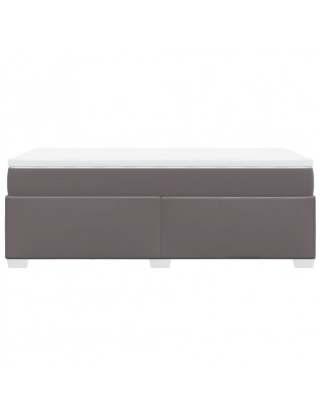 Giroletto a Molle con Materasso Grgio 90x200 cm in Similpelle