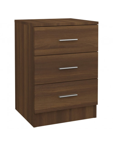 Comodino Rovere Marrone 38x35x56 cm in Legno Multistrato