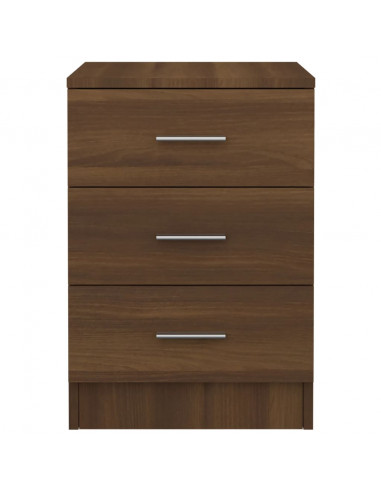 Comodino Rovere Marrone 38x35x56 cm in Legno Multistrato