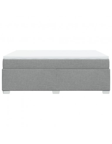 Giroletto a Molle con Materasso Grigio Chiaro160x200 cm Tessuto