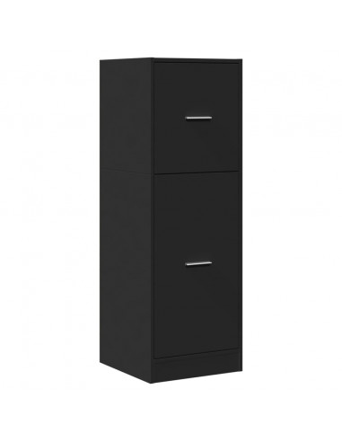 Armadietto da Farmacia Nero 40x41x118 cm in Truciolato