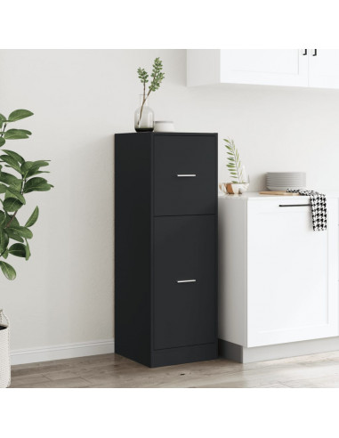 Armadietto da Farmacia Nero 40x41x118 cm in Truciolato