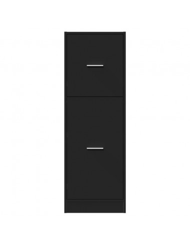 Armadietto da Farmacia Nero 40x41x118 cm in Truciolato