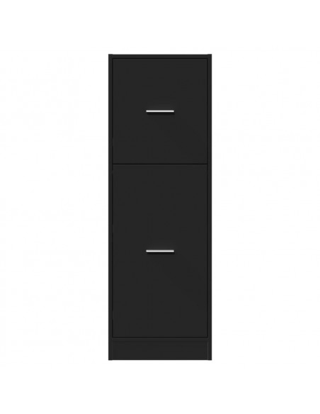 Armadietto da Farmacia Nero 40x41x118 cm in Truciolato