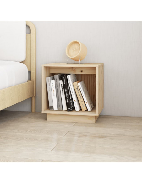 Comodini 2 pz 40x30x40 cm in Legno Massello di Pino