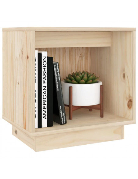 Comodini 2 pz 40x30x40 cm in Legno Massello di Pino