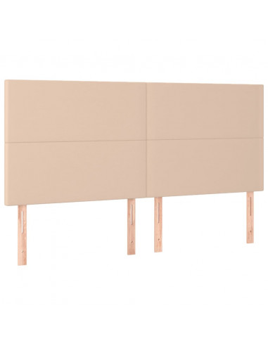 Giroletto a Molle con Materasso Cappuccino 200x200cm Similpelle