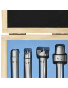 Contropunte per Tornio per Legno 4 pz MT2 in Acciaio