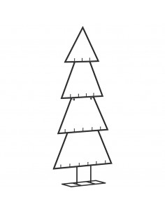 Albero di Natale Decorativo in Metallo Nero 90 cm 2