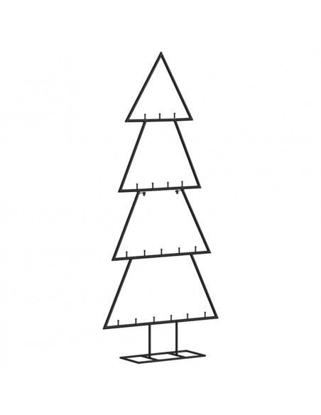 Albero di Natale Decorativo in Metallo Nero 90 cm