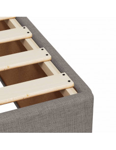 Giroletto a Molle con Materasso Tortora 160x200 cm in Tessuto