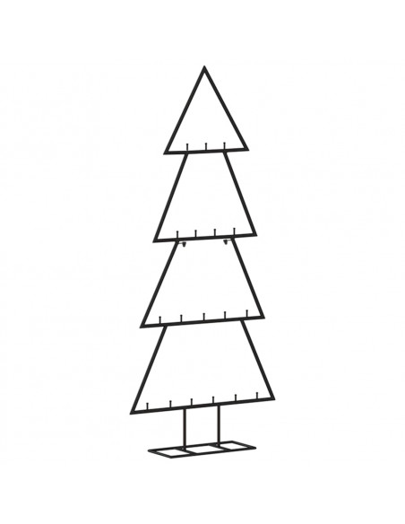 Albero di Natale Decorativo in Metallo Nero 90 cm