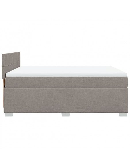 Giroletto a Molle con Materasso Tortora 160x200 cm in Tessuto