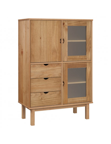Credenza OTTA 85x43x125 cm in Legno Massello di Pino