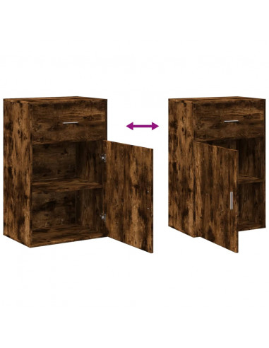 Armadietto Rovere Fumo 56,5x39x90 cm in Legno Multistrato