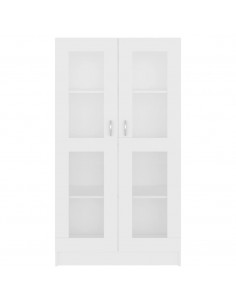 Armadietto con Vetrina Bianco 82,5x30,5x150cm Legno Multistrato