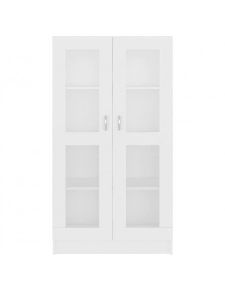 Armadietto con Vetrina Bianco 82,5x30,5x150cm Legno Multistrato