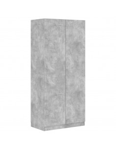 Armadio Grigio Cemento 90x52x200 cm in Legno Multistrato 2