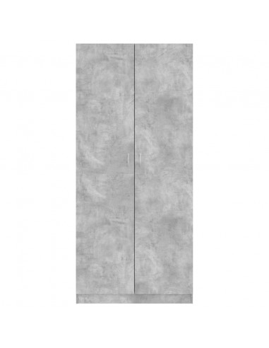Armadio Grigio Cemento 90x52x200 cm in Legno Multistrato