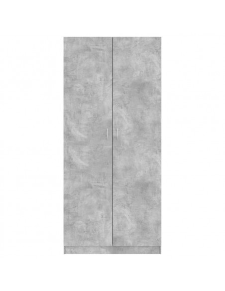 Armadio Grigio Cemento 90x52x200 cm in Legno Multistrato