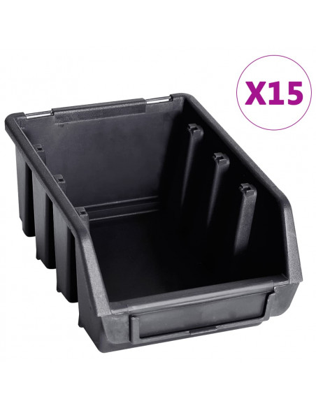Kit Contenitori 29 pz con Pannelli a Parete Rosso e Nero
