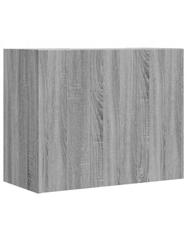 Armadietto a Muro Grigio Sonoma 75x35x60 cm in Truciolato