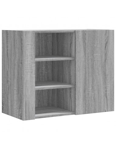 Armadietto a Muro Grigio Sonoma 75x35x60 cm in Truciolato