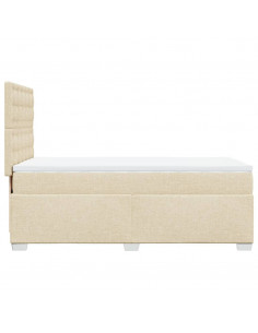 Giroletto a Molle con Materasso Crema 90x200 cm inTessuto