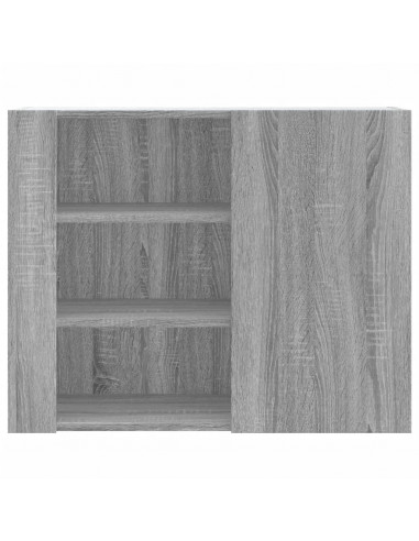 Armadietto a Muro Grigio Sonoma 75x35x60 cm in Truciolato