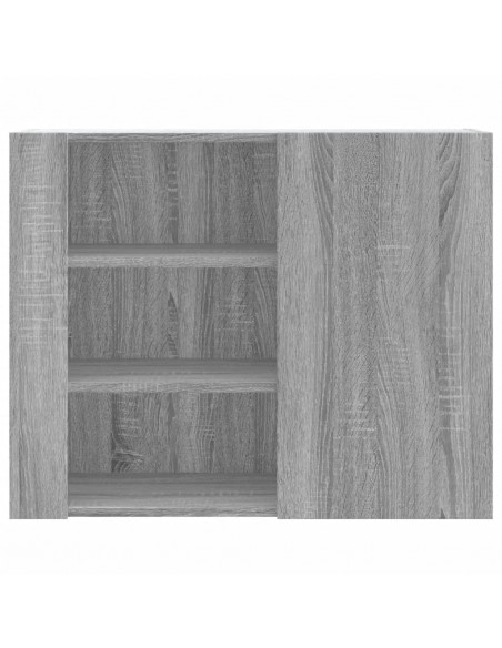 Armadietto a Muro Grigio Sonoma 75x35x60 cm in Truciolato
