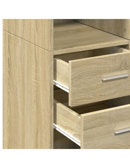Armadietto Rovere Sonoma 70x42,5x225 cm in Legno Multistrato