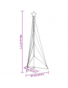 Illuminazione per Albero di Natale 363 LED Bianco Caldo 182 cm