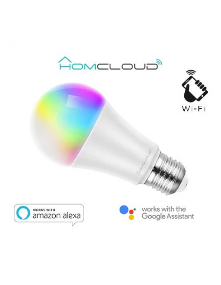 Homcloud Lampadina Wi-FI RGB + Bianco CCT E27 dimmerabile
