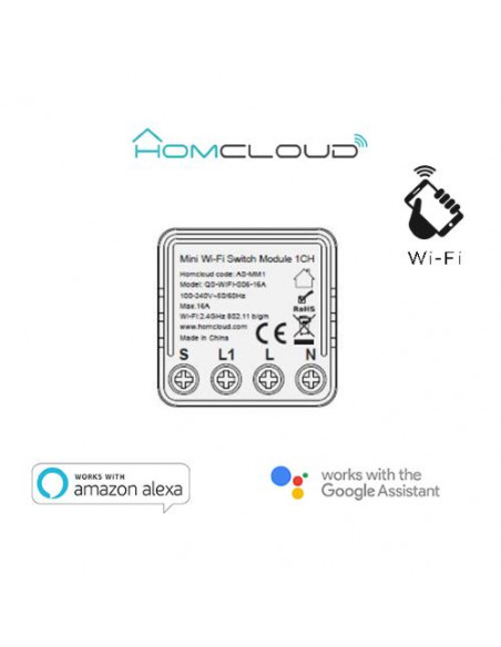 Homcloud Modulo Interruttore Mini 1 canale Wi-Fi