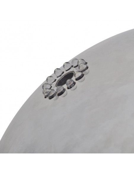 Fontana da Giardino a Sfera con LED in Acciaio Inox 30 cm