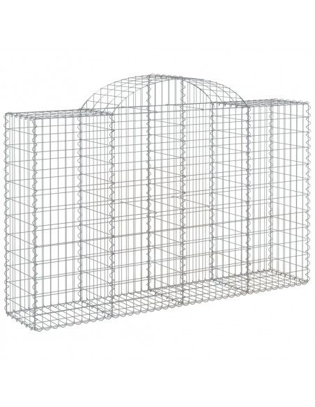Cesti Gabbioni ad Arco 12 pz 200x50x120/140 cm Ferro Zincato