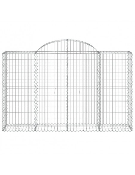 Cesti Gabbioni ad Arco 12 pz 200x50x120/140 cm Ferro Zincato
