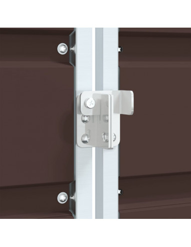 Copribidone con Ruote per 2 Bidoni Marrone 144x81x113cm Acciaio