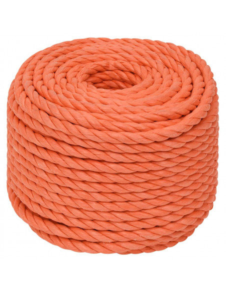 Corda da Lavoro Arancione 24 mm 50 m in Polipropilene