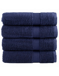 Asciugamani da Doccia 4 pz Blu Navy 70x140cm 600gsm 100% Cotone 2