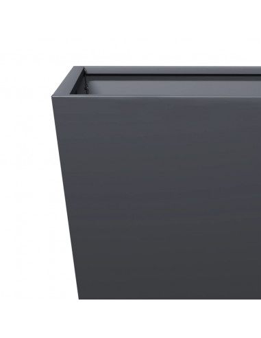 Fioriere da Giardino 2 pz Antracite 50x50x50 cm in Acciaio