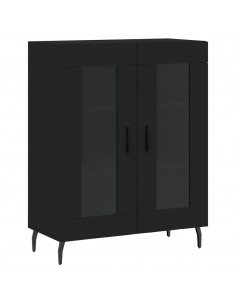 Credenza Nera 69,5x34x180 cm in Legno Multistrato 2
